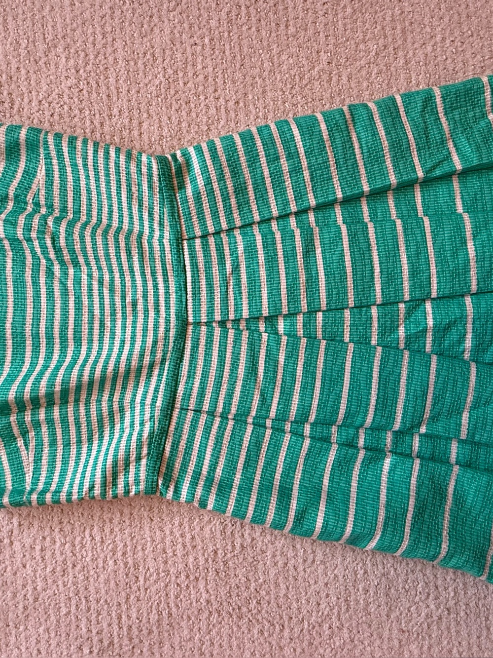 Just...Taylor Teal and White Striped Circle Skirt